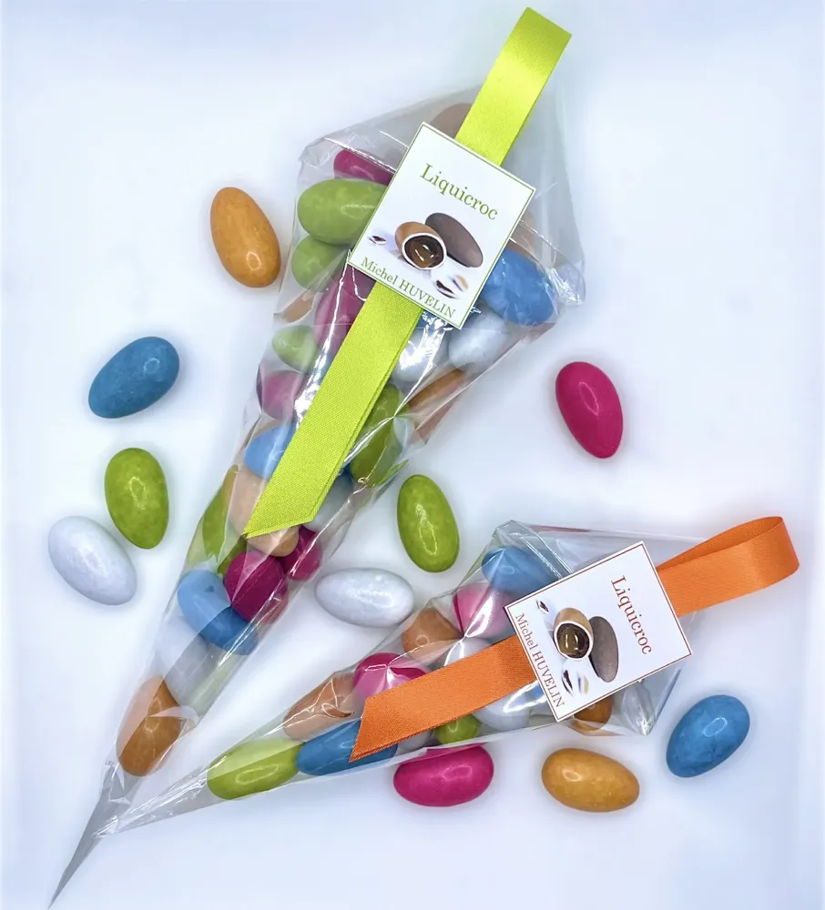 Liquicroc (caramel beurre salé, enrobage chocolat et dragéifiée)