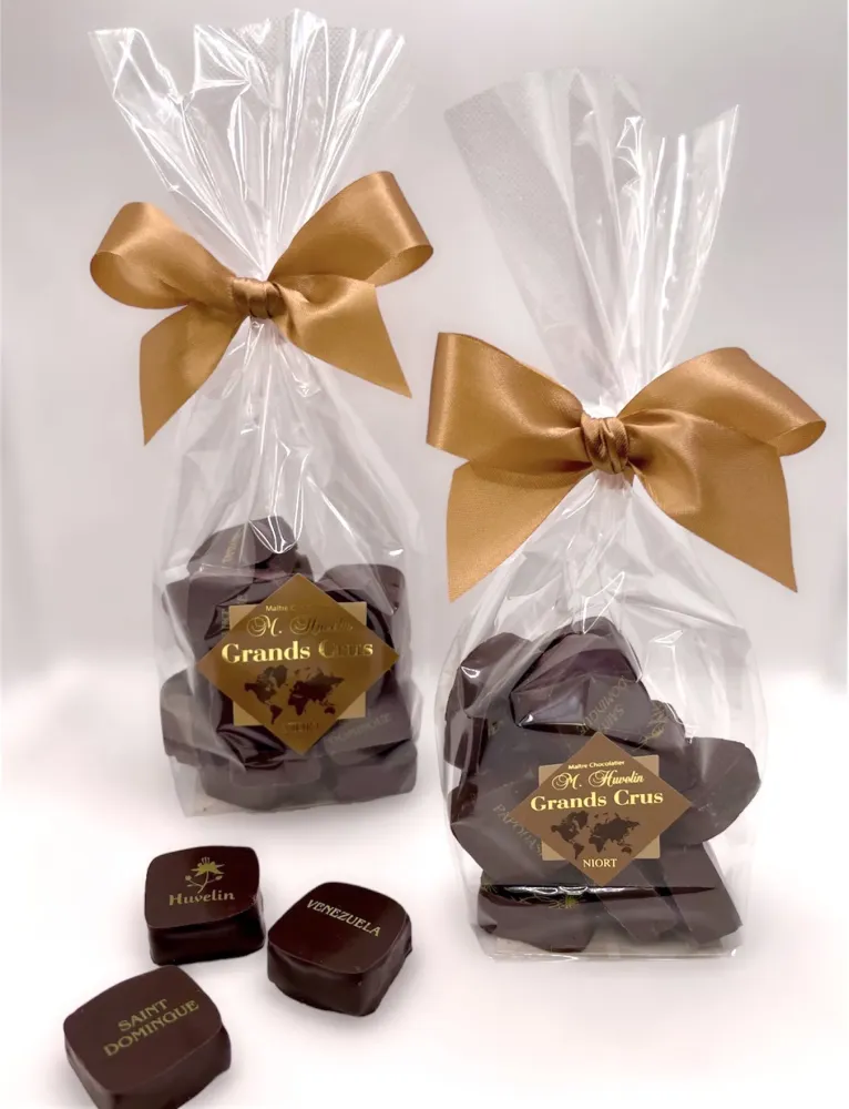 Sachet « Carré pure origine » 100g ou 200g Ganache Noir